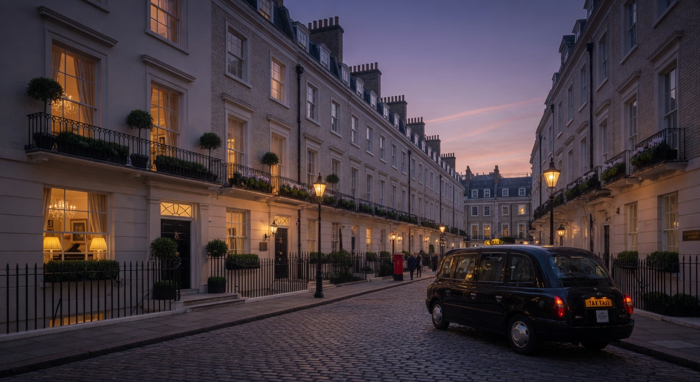 Mayfair London at dusk