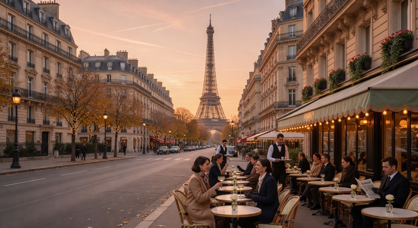 Paris at golden hour